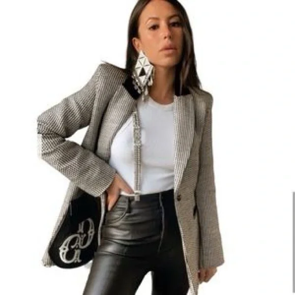 🚫SOLD🚫DYLANLEX DYLAN LEX BLAZER HOUNDSTOOTH M - Picture 5 of 11